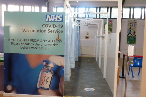 vaccination booths in the larkhill centre